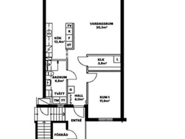 2 rum lägenhet på 66 m2, Västerås, Västmanland