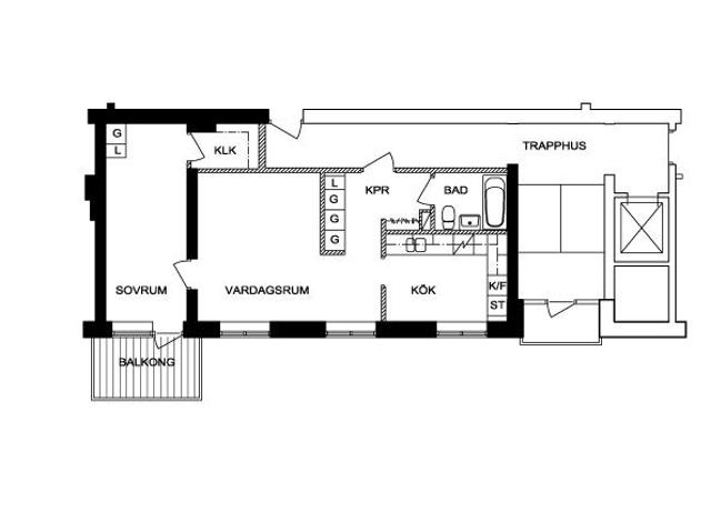 2 rum och kök 57 m² 9 205 kr
