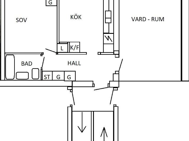 2 rum och kök 51 m² 5 625 kr