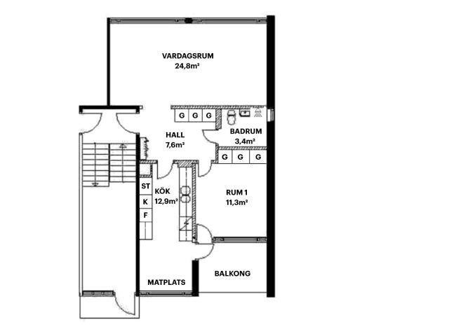 2 rum och kök 66 m² 8 250 kr