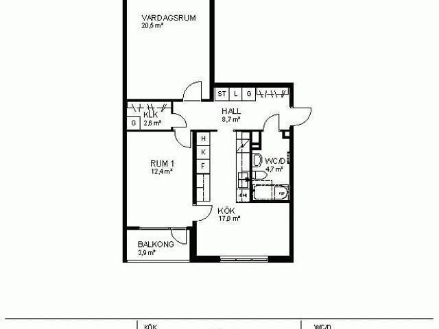 2 rum och kök 68 m² 9 030 kr