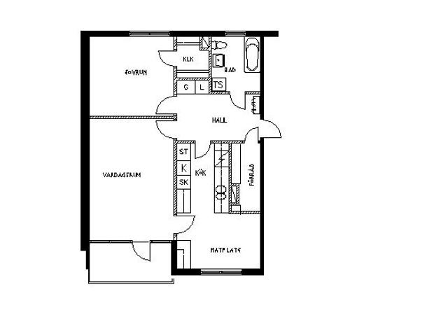 2 rum och kök 71 m² 8 190 kr