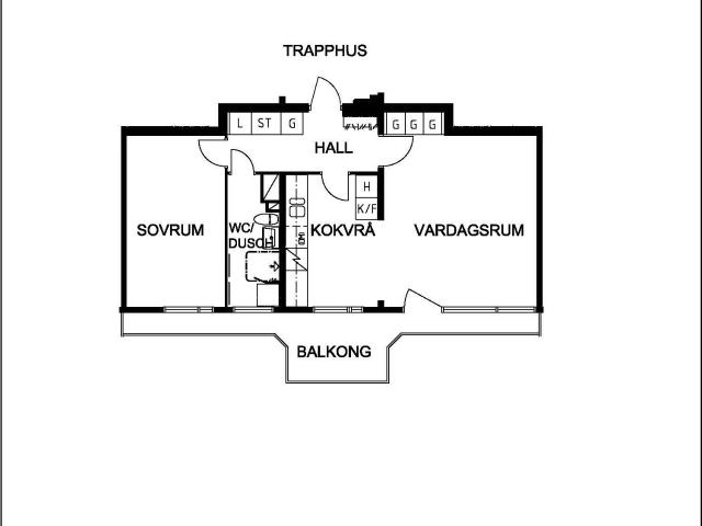 2 rum och kokvrå 54 m² 6 906 kr