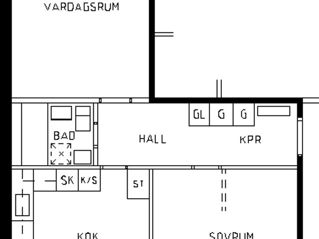 2 rums hus i GISLAVED 61 m² 6 435 kr