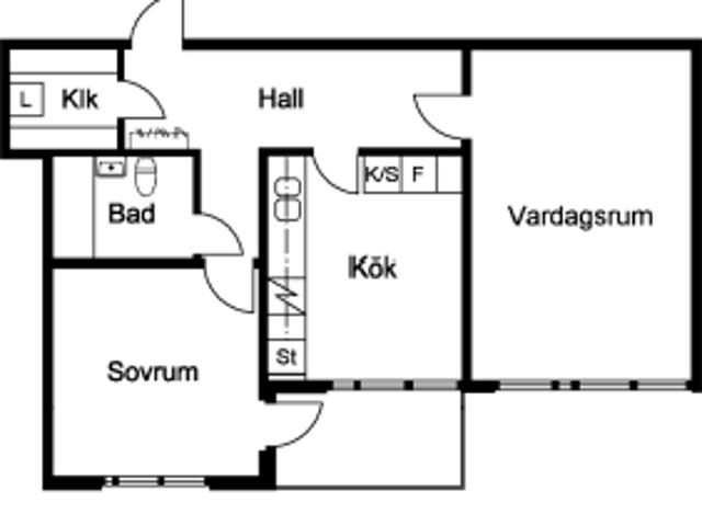 2 rums hus i KARLSTAD 65 m² 7 377 kr