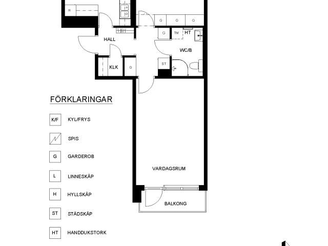 2 rums lägenhet i Uddevalla 60 m² 6 815 kr