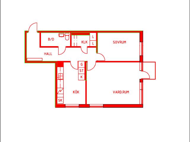2 rums lägenhet i Uddevalla 61 m² 6 171 kr