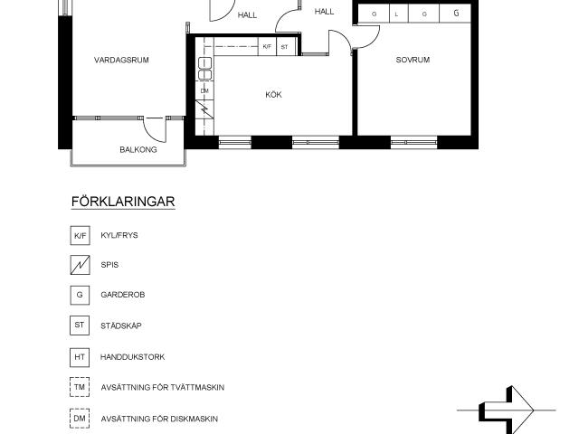 2 rums lägenhet i Uddevalla 67 m² 7 453 kr