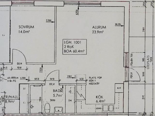 2 rums lägenhet i Ulricehamn 60 m² 9 932 kr