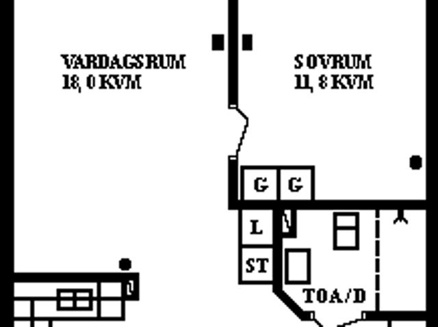 2 rums lägenhet i Umeå 51 m² 5 611 kr