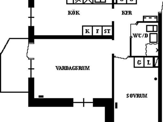 2 rums lägenhet i Umeå 55 m² 6 696 kr