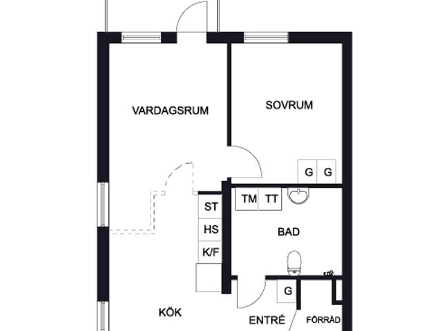2 rums lägenhet i Vänersborg 55 m² 9 029 kr