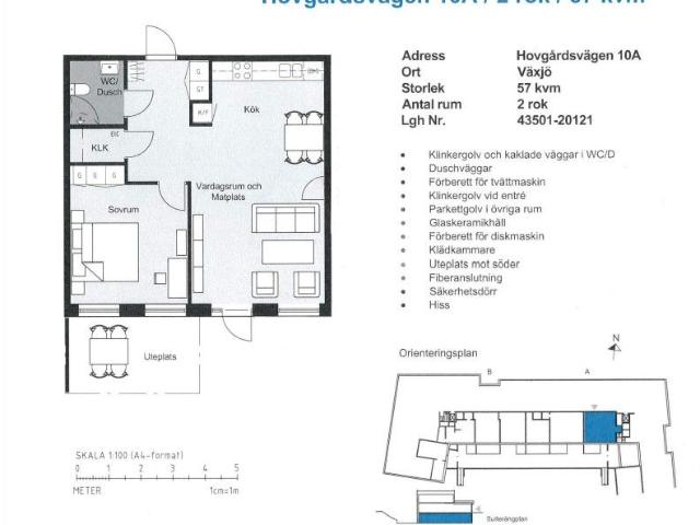 2 rums lägenhet i Växjö 57 m² 8 373 kr