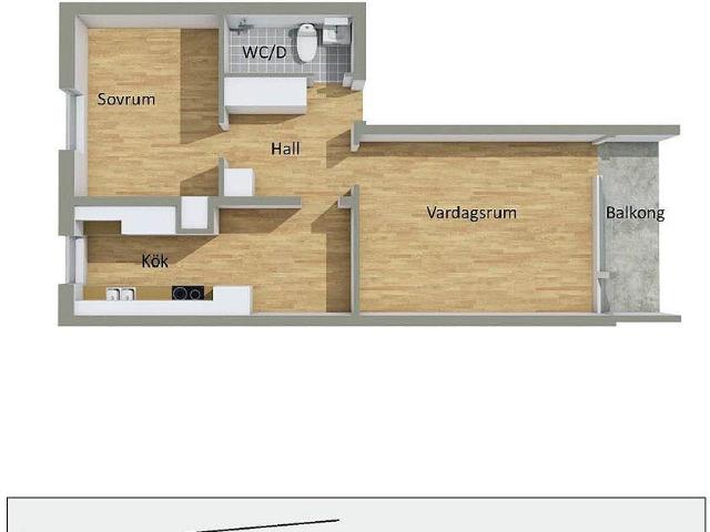 2 rums lägenhet i Ängelholm 60 m² 6 819 kr