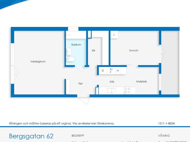 2 rums lägenhet i Enköping 56 m² 6 941 kr