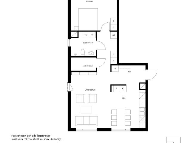 2 rums lägenhet i Enköping 68 m² 11 385 kr