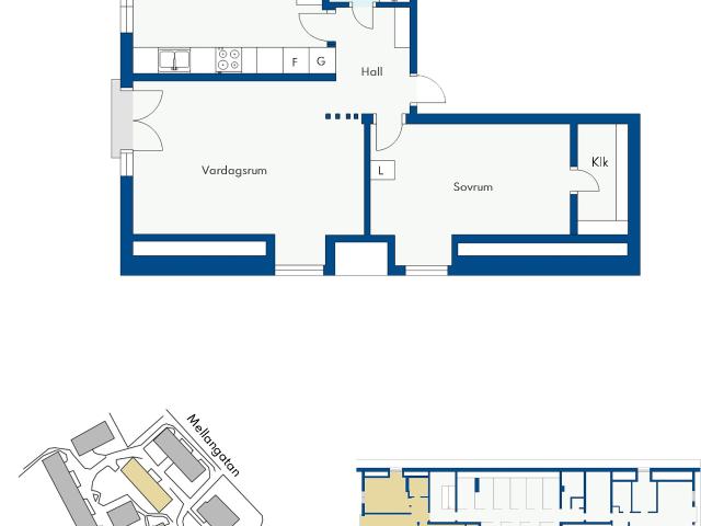 2 rums lägenhet i Karlsborg 61 m² 6 751 kr