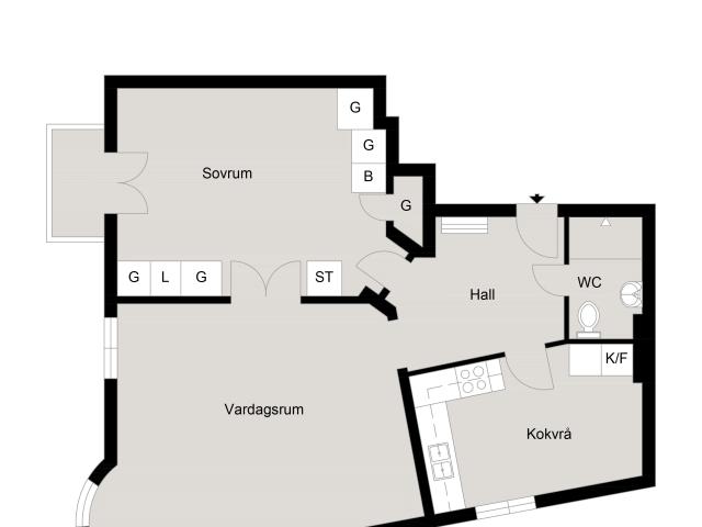 2 rums lägenhet i Landskrona Centrum 69 m² 7 284 kr