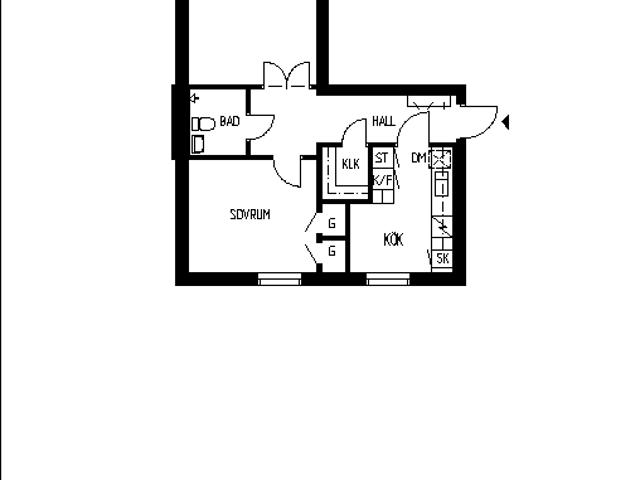2 rums lägenhet i Luleå 57 m² 5 888 kr