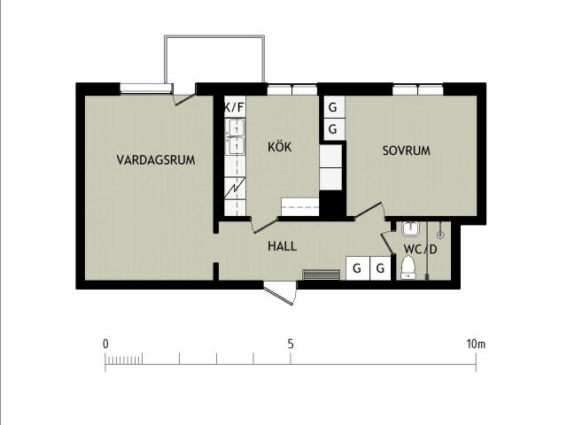 2 rums lägenhet i Lycksele 53 m² 4 760 kr