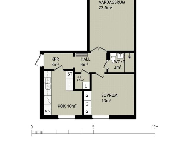 2 rums lägenhet i Lycksele 58 m² 5 528 kr