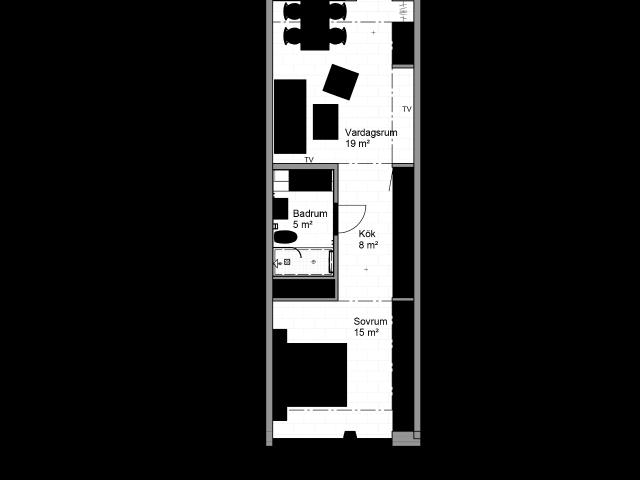 2 rums lägenhet i Malmö 48 m² 10 770 kr