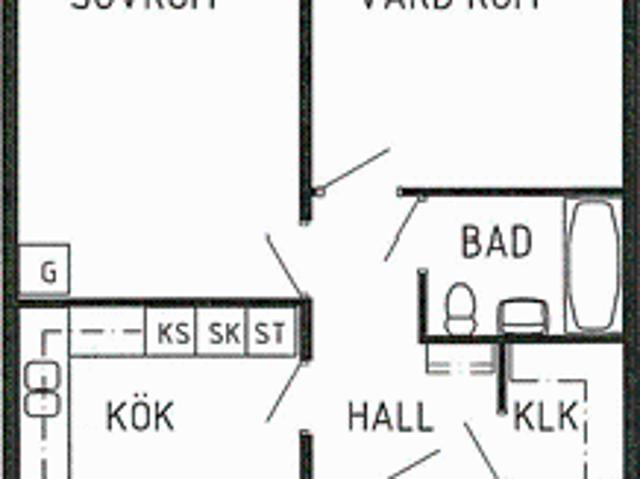 2 rums lägenhet i MJÖLBY 60 m² 6 071 kr