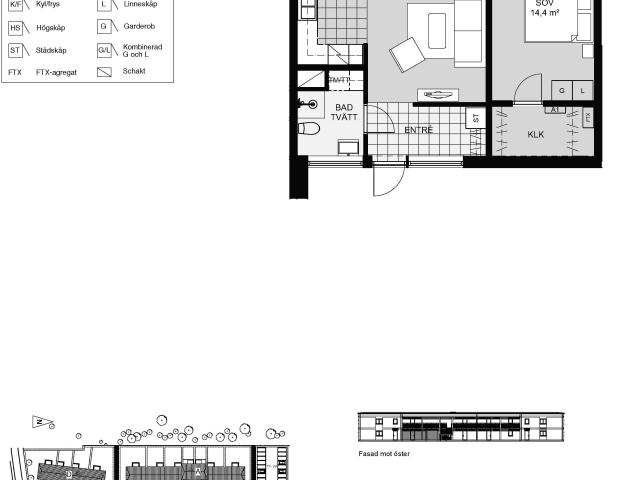 2 rums lägenhet i Munka Ljungby 55 m² 9 660 kr