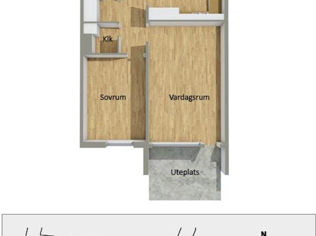 2 rums lägenhet i Munka ljungby 61 m² 6 882 kr