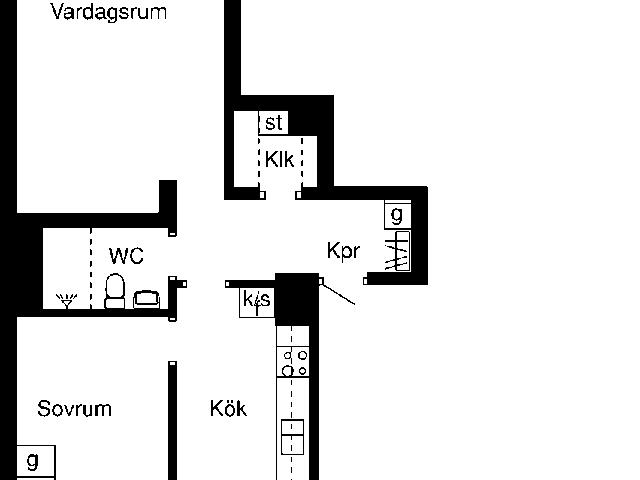 2 rums lägenhet i NÄSSJÖ 55 m² 6 108 kr