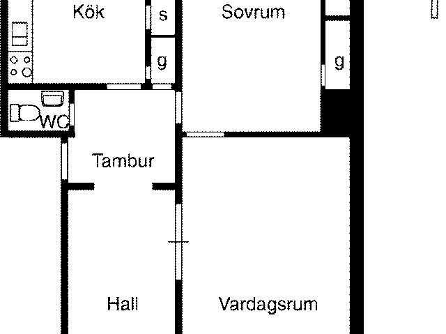 2 rums lägenhet i NÄSSJÖ 60 m² 7 653 kr