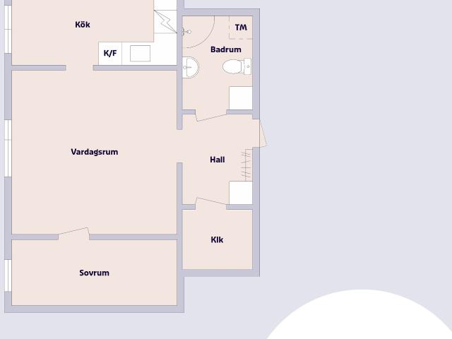 2 rums lägenhet i Östersund 46 m² 7 881 kr