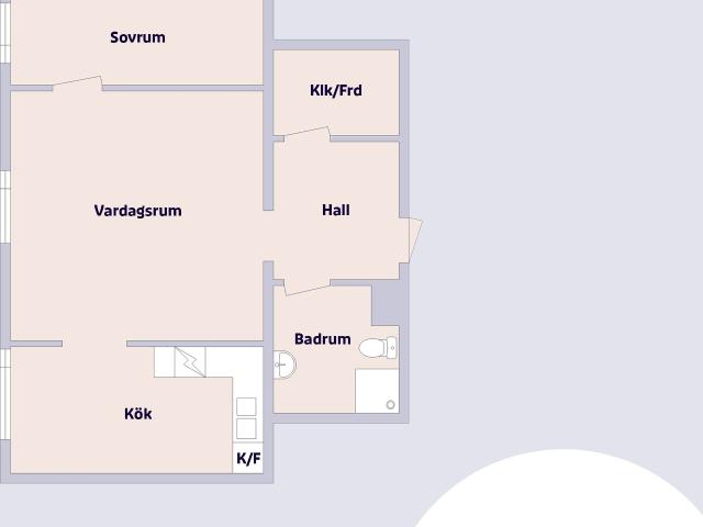2 rums lägenhet i Östersund 46 m² 8 283 kr