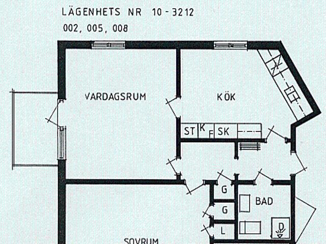 2 rums lägenhet i RYDAL 61 m² 5 037 kr