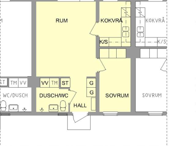 2 rums lägenhet i Södertälje 43 m² 4 302 kr