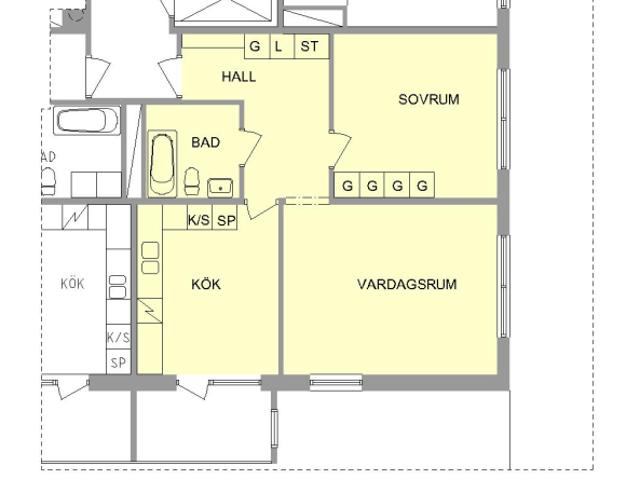 2 rums lägenhet i Södertälje 68 m² 8 749 kr
