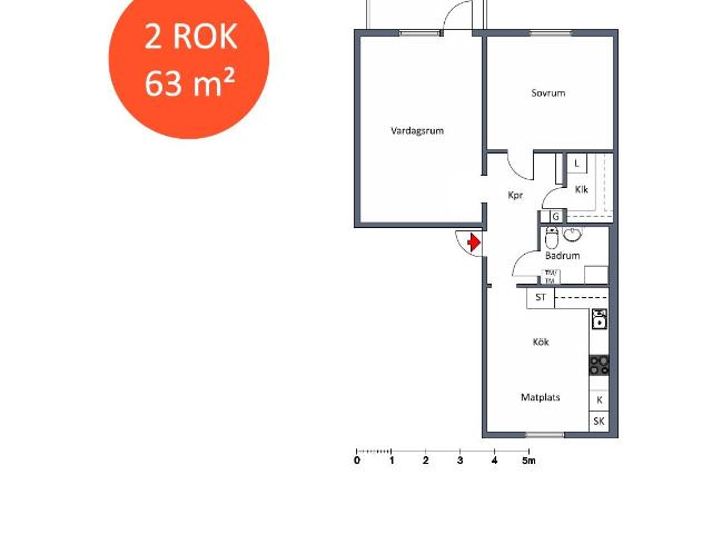 2 rums lägenhet i Södertälje 63 m² 9 670 kr