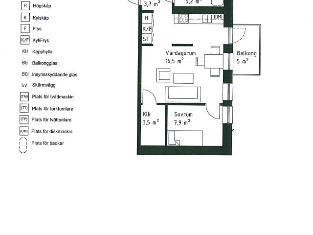 2 rums lägenhet i Sollentuna 47 m² 9 773 kr