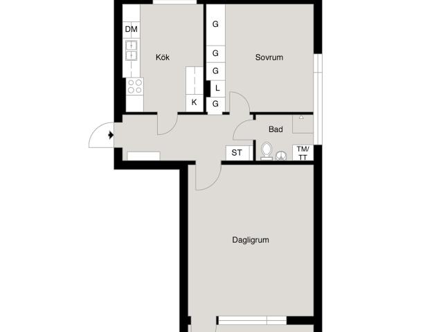 2 rums lägenhet i Åstorp 59 m² 8 491 kr