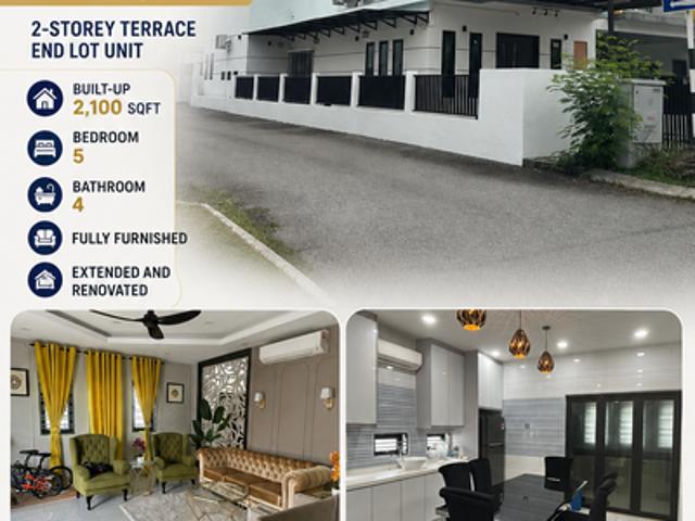 2 Storey Terrace End Lot Puncak Alam For Rent Fully Furnished