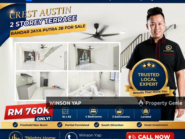 2 Storey Terrace House Austin Crest @ Bandar Jaya Putra JB Facing South