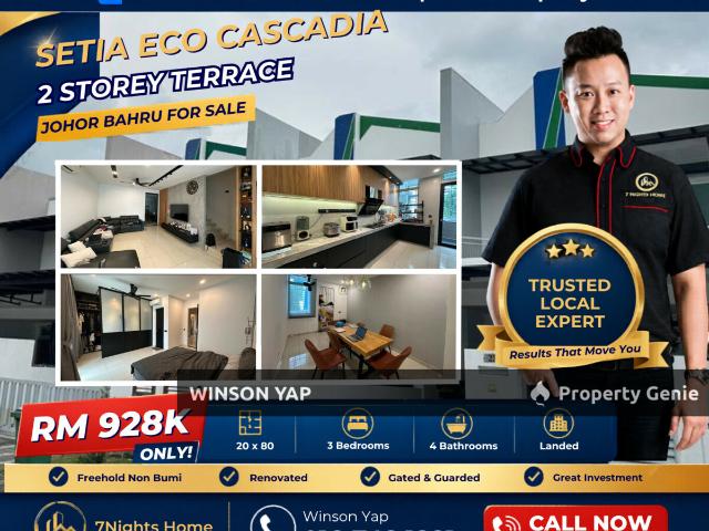 2 Storey Terrace House Setia Eco Cascadia JB Freehold Near Bandar Dato Onn Austin Crest