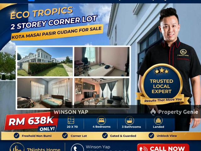 2 Storey Corner Lot With Extra Land Eco Tropics Nettleson Pasir Gudang