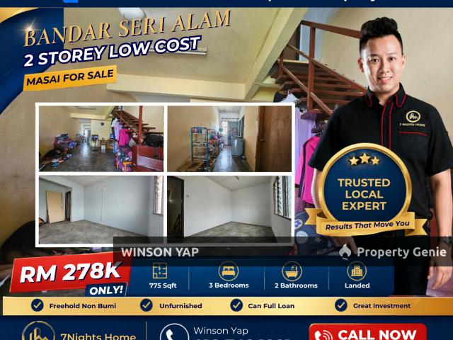 2 Storey Low Medium Cost House Bandar Seri Alam Masai Can Full Loan