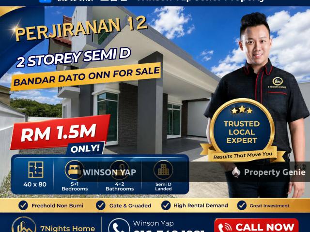 2 Storey Semi D House Perjiranan 12 Bandar Dato Onn