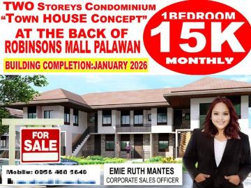 2 Storeys Condominium Townhouse Concept in Puerto Princesa Palawan [Condo ️] April 2024 in Puerto Princesa, Palawan for sale