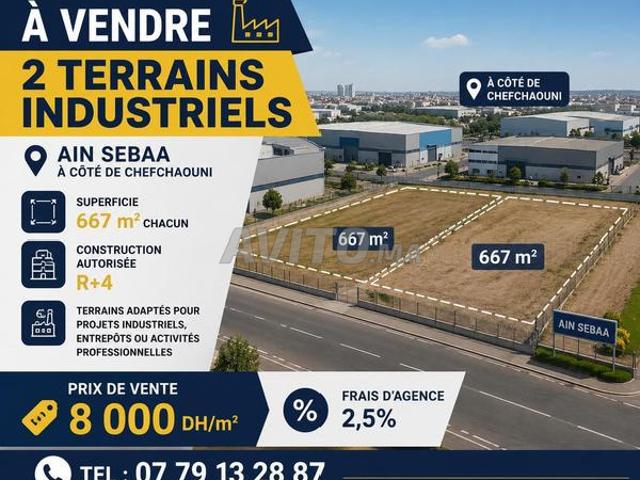 2 Terrains industriels à vendre à Ain Sebaa