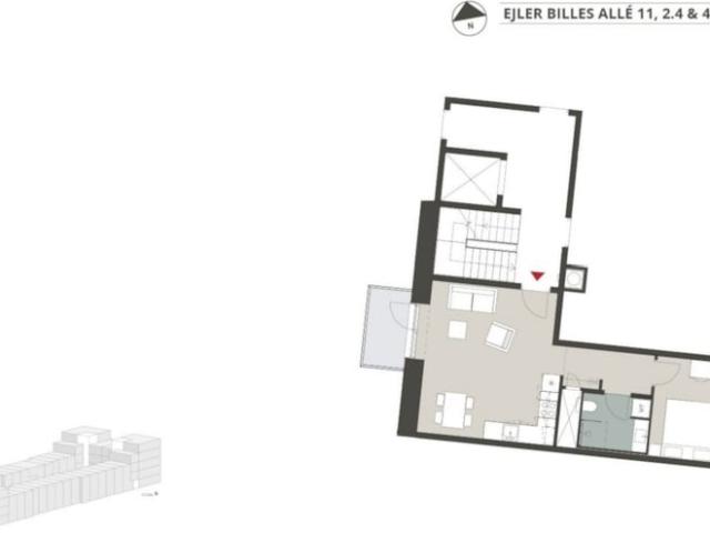 2 værelses lejlighed Ejler Billes Allé, 2300 København S