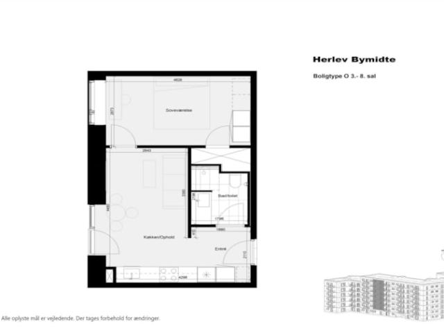 2 værelses lejlighed Herlev Torv, 2730 Herlev