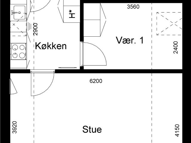 2 værelses lejlighed i Tim